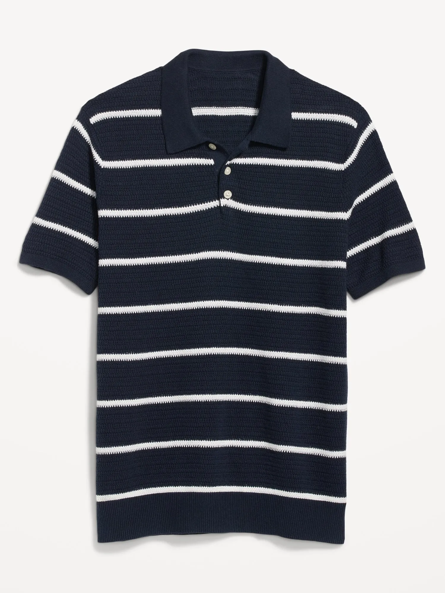 Striped Polo Sweater for Men