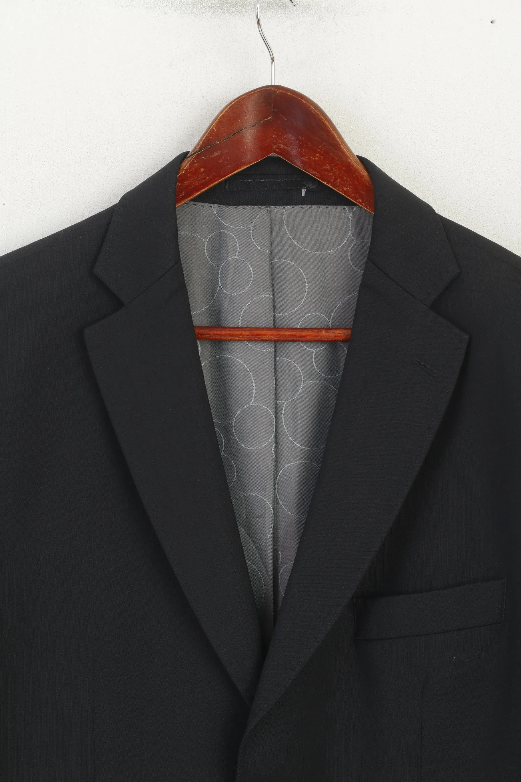 Ted Baker London Men 40 102 Blazer Navy Wool Single Breasted Shoulder Pads Jacket