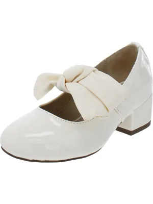 Teddy Girls Bow Block Heels