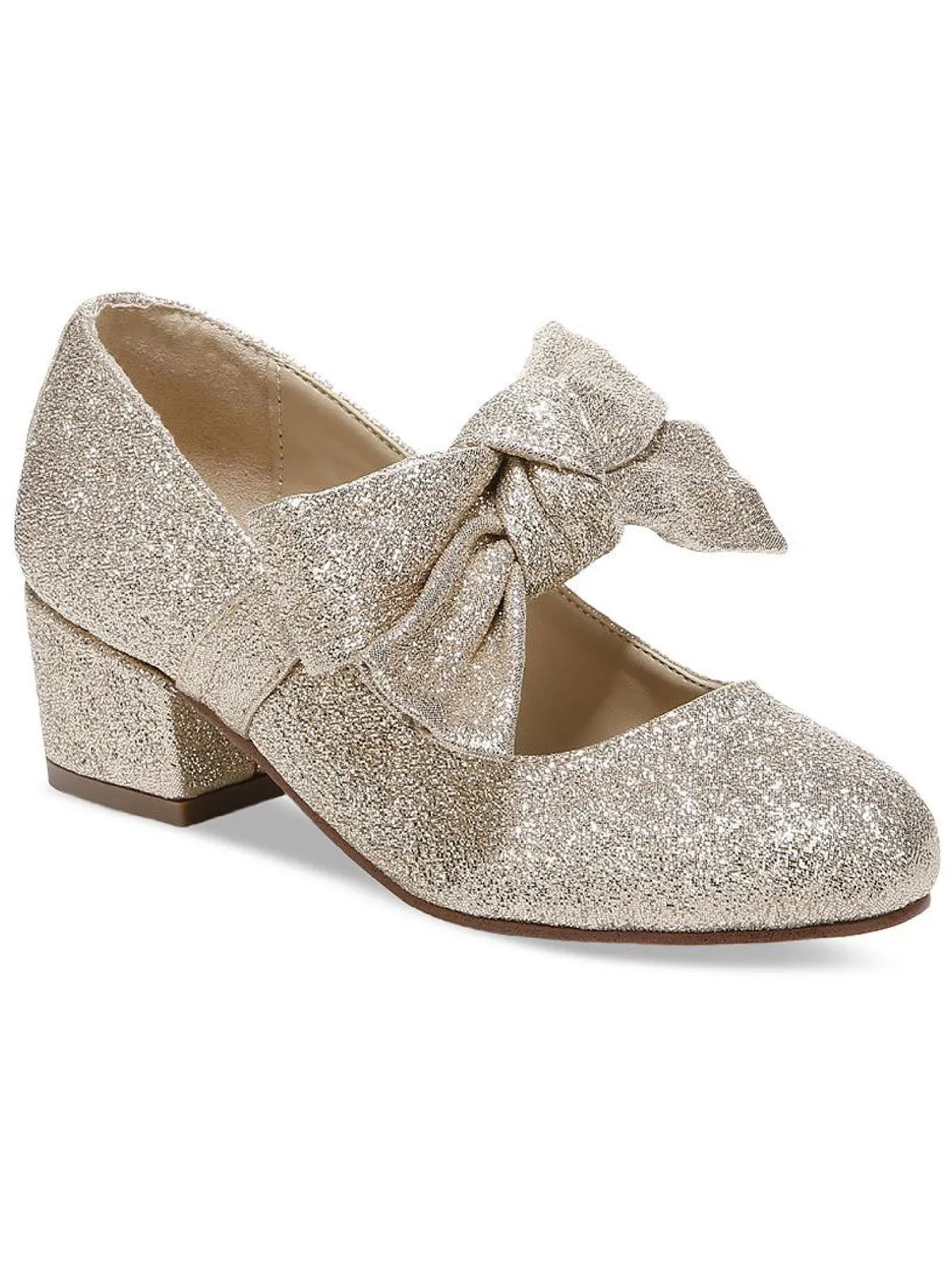Teddy Girls Bow Block Heels