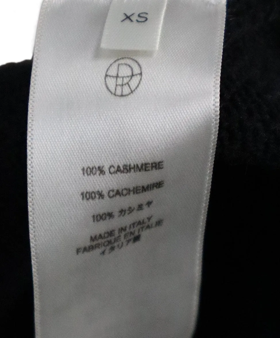 The Row Asymmetric Black Cashmere Sweater sz 6