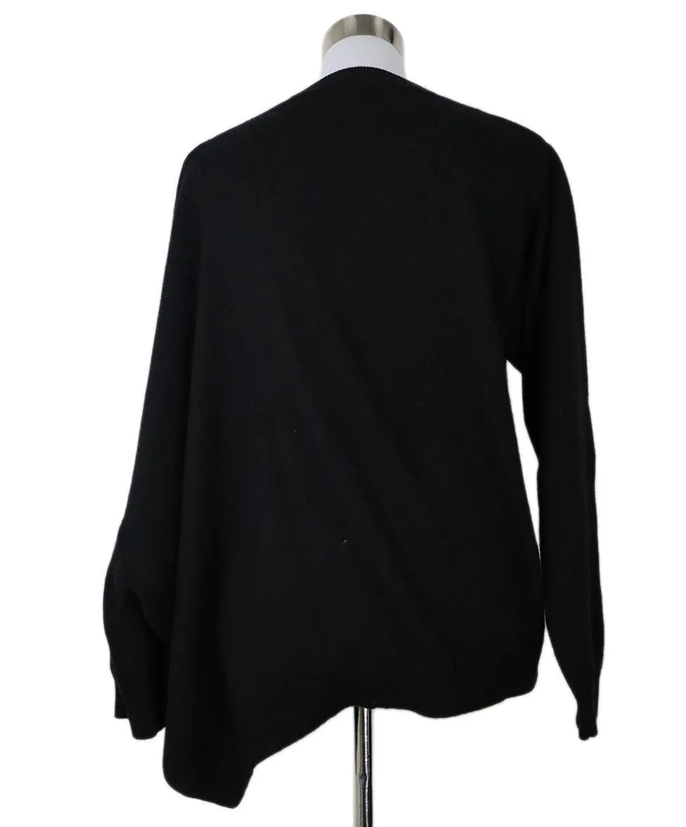 The Row Asymmetric Black Cashmere Sweater sz 6