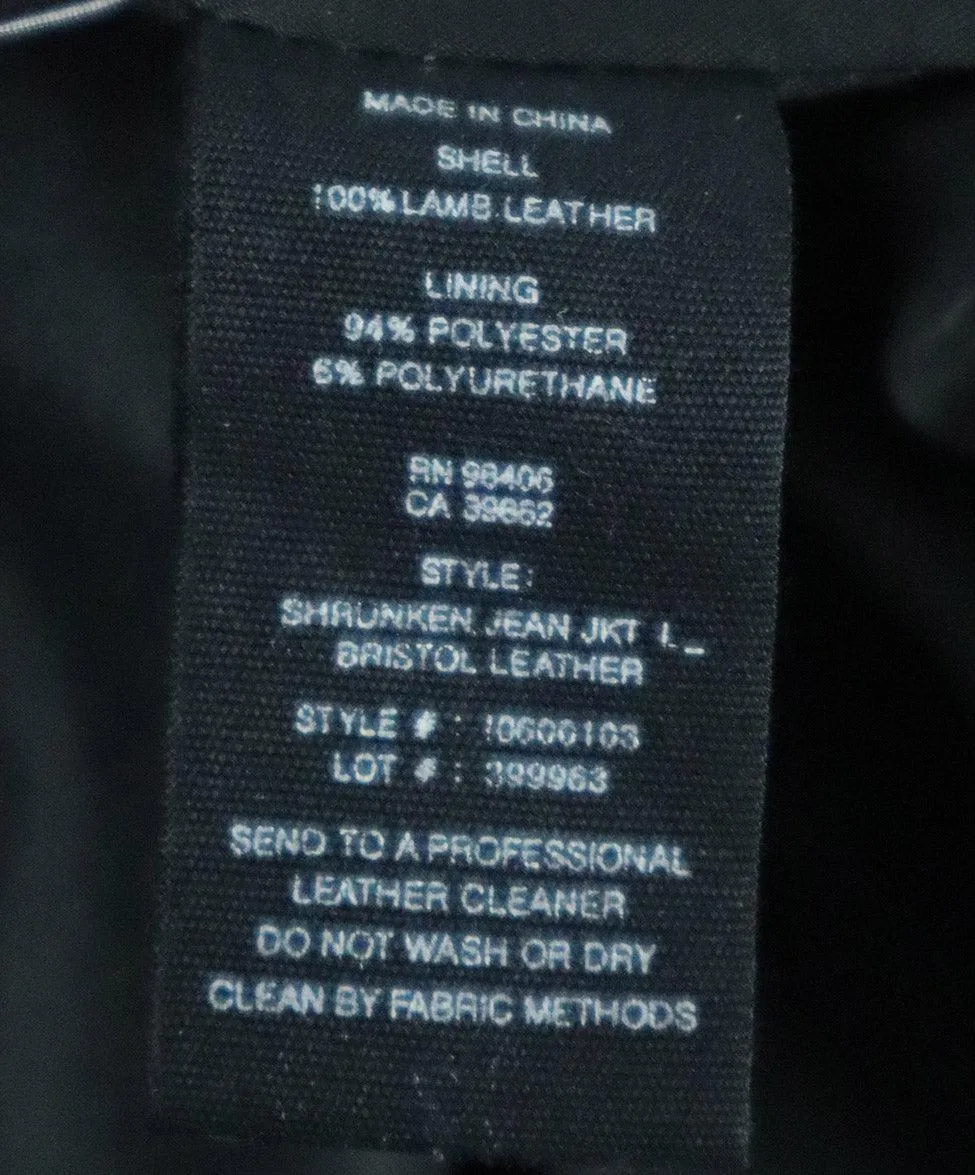 Theory Black Leather Jacket sz 0