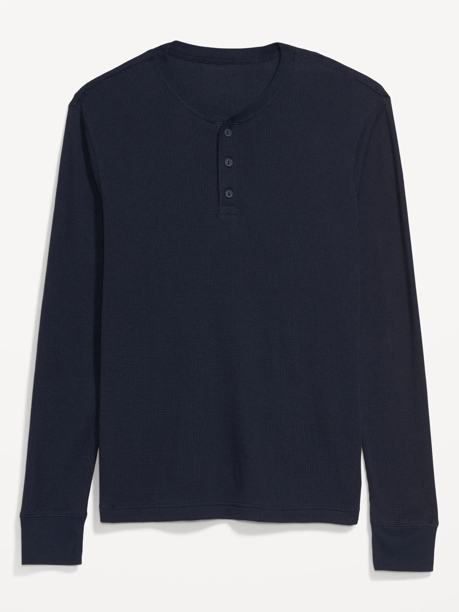 Thermal-Knit Long-Sleeve Henley T-Shirt for Men Old-Navy