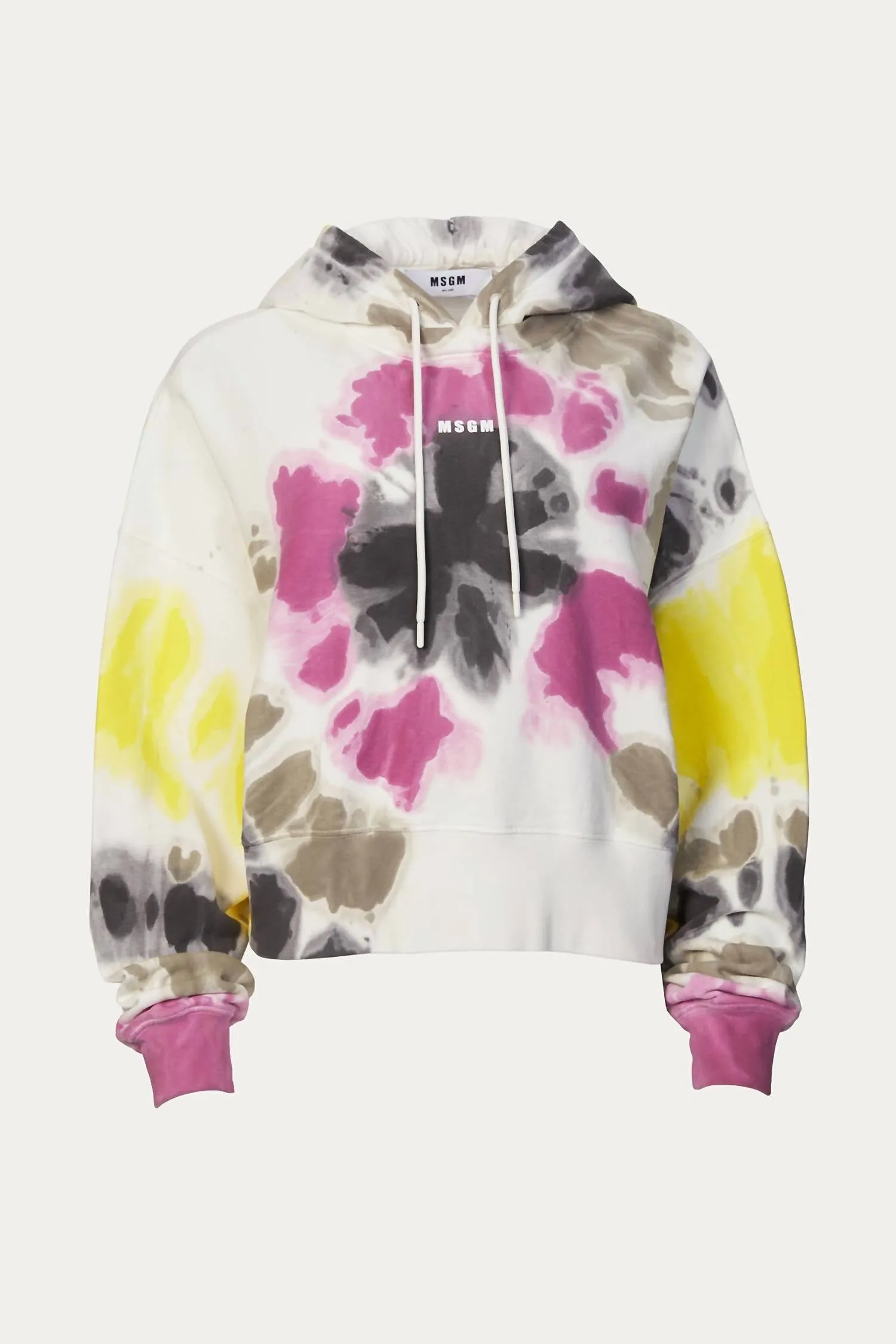 Tie-Dye Hoodie In White Multi