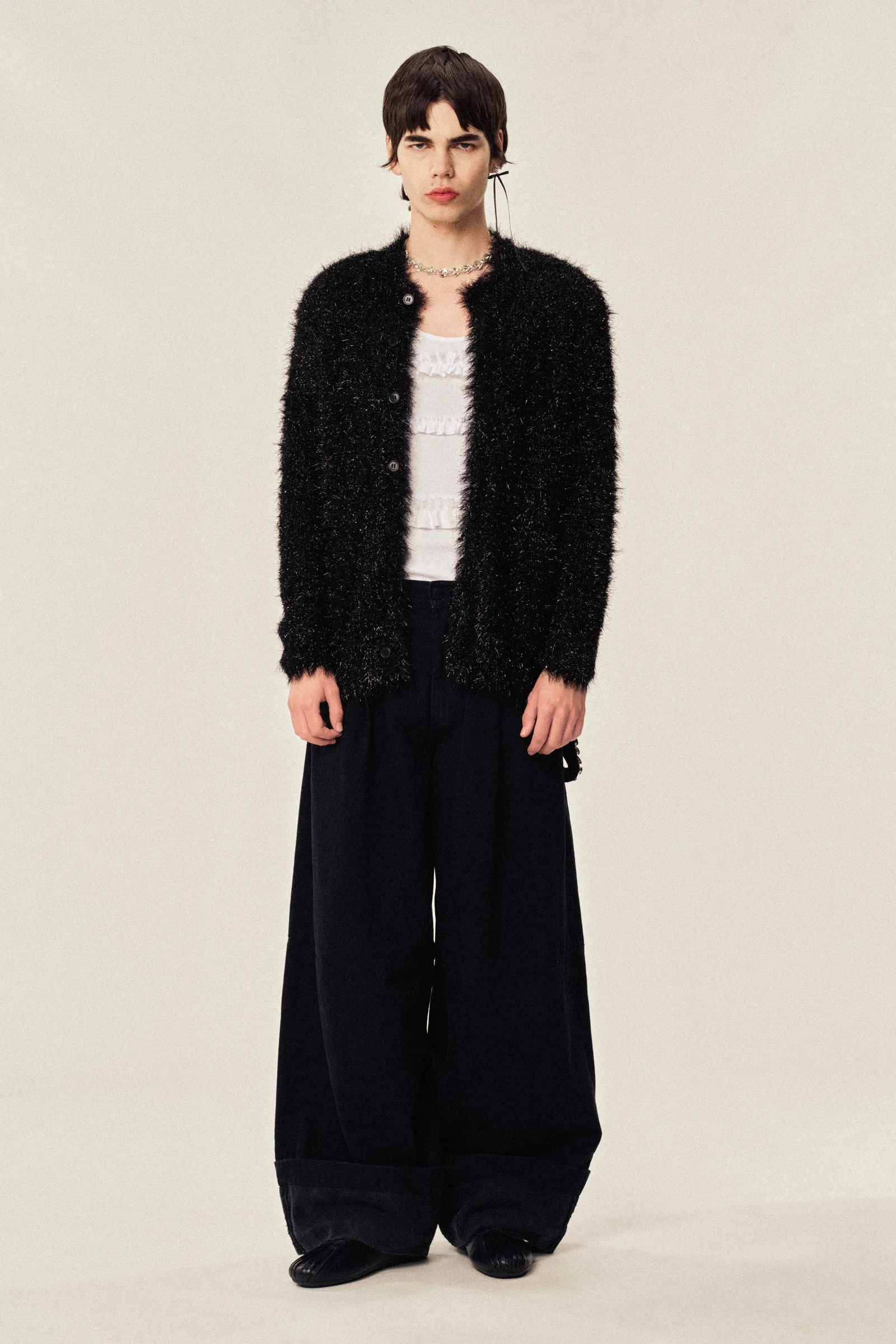 Tinsel Knit Sweater Jacket