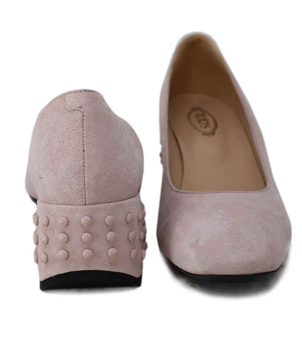 Tod's Pink Suede Heels sz 8