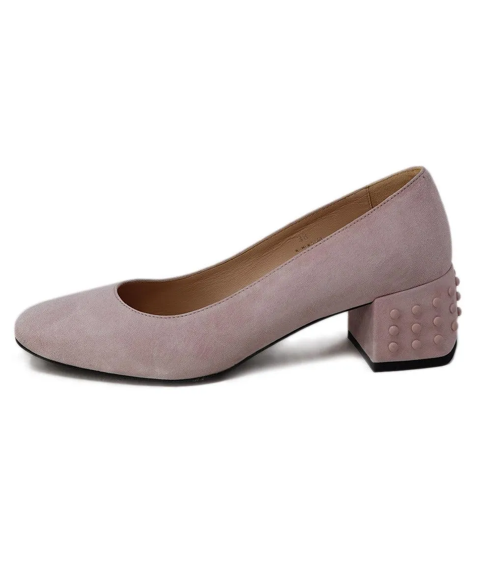 Tod's Pink Suede Heels sz 8