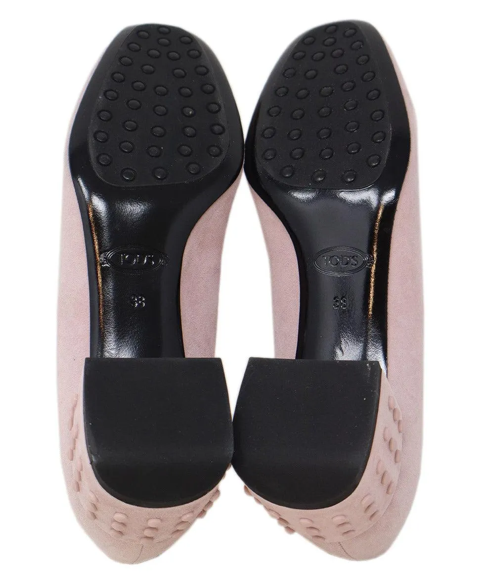 Tod's Pink Suede Heels sz 8