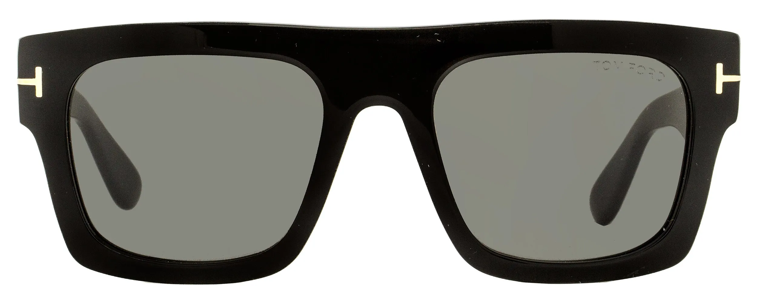Tom Ford Men's Flat Top Sunglasses TF711 Fausto 01A Black 53mm
