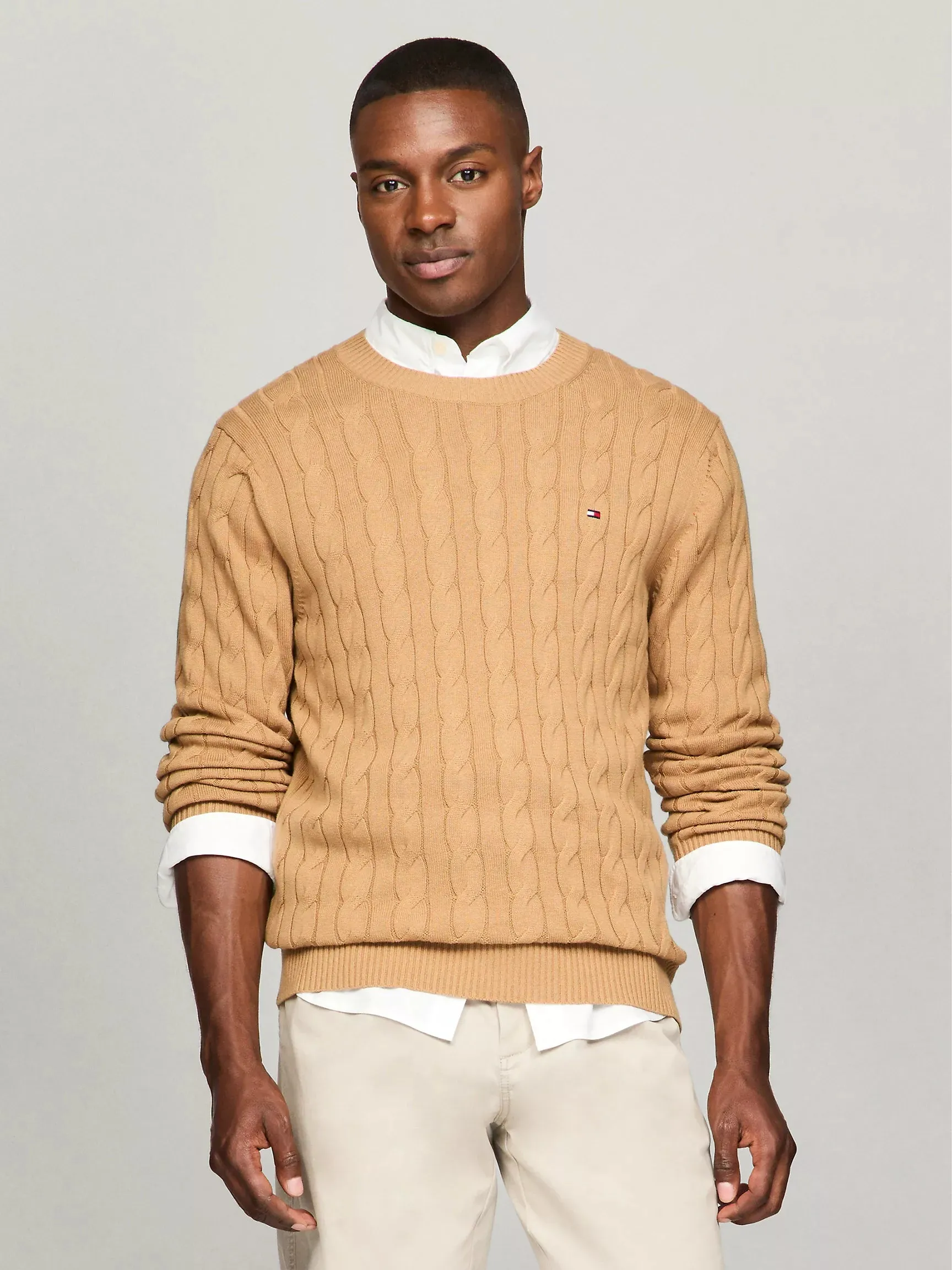 Tommy Hilfiger Cable Knit Crewneck Sweater - Men
