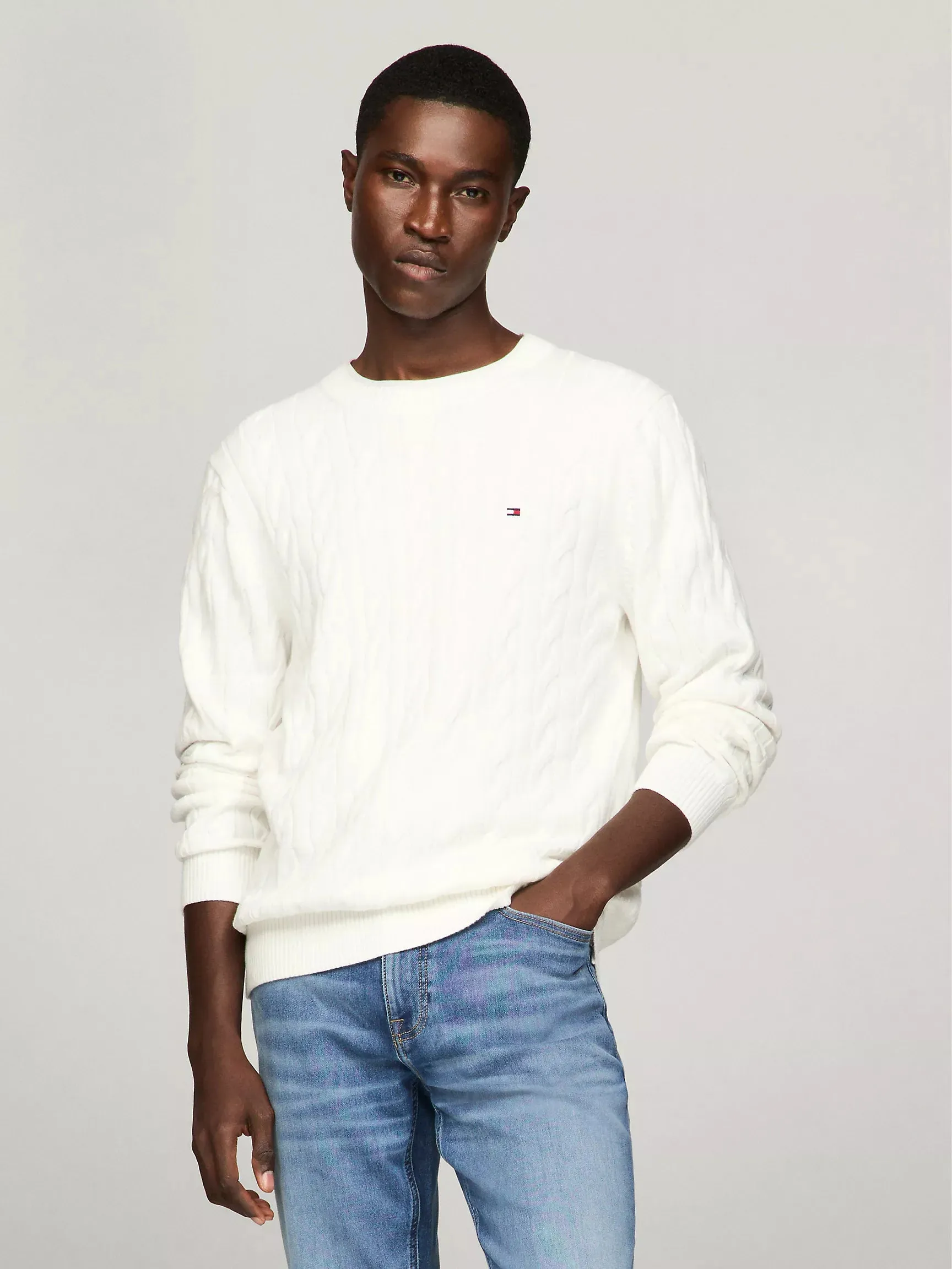 Tommy Hilfiger Cable Knit Crewneck Sweater - Men
