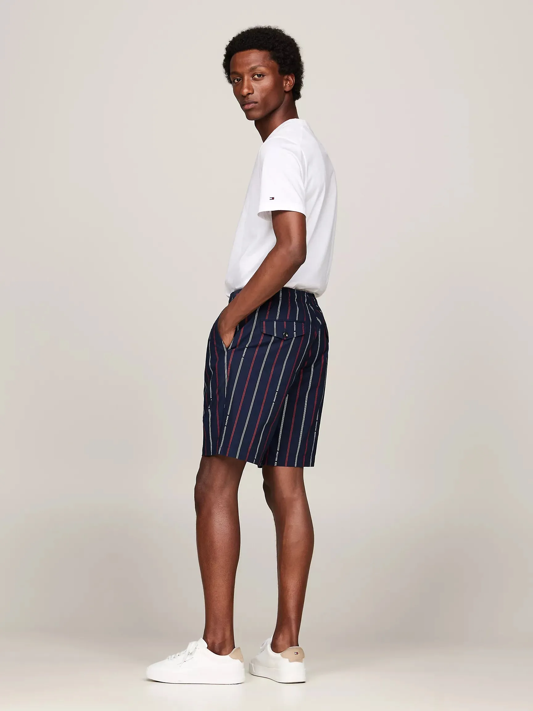 Tommy Hilfiger Hilfiger Stripe Pull-On Poplin Short - Men