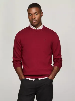 Tommy Hilfiger Solid Logo Crewneck Sweater - Men