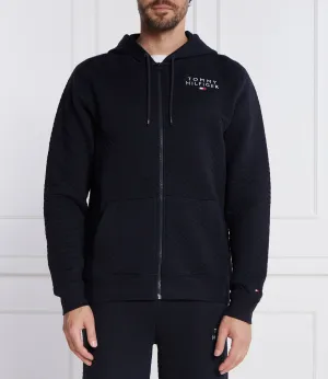Tommy Hilfiger TH ORIGINAL Mens Diamond Quilted Hoodie Desert Sky