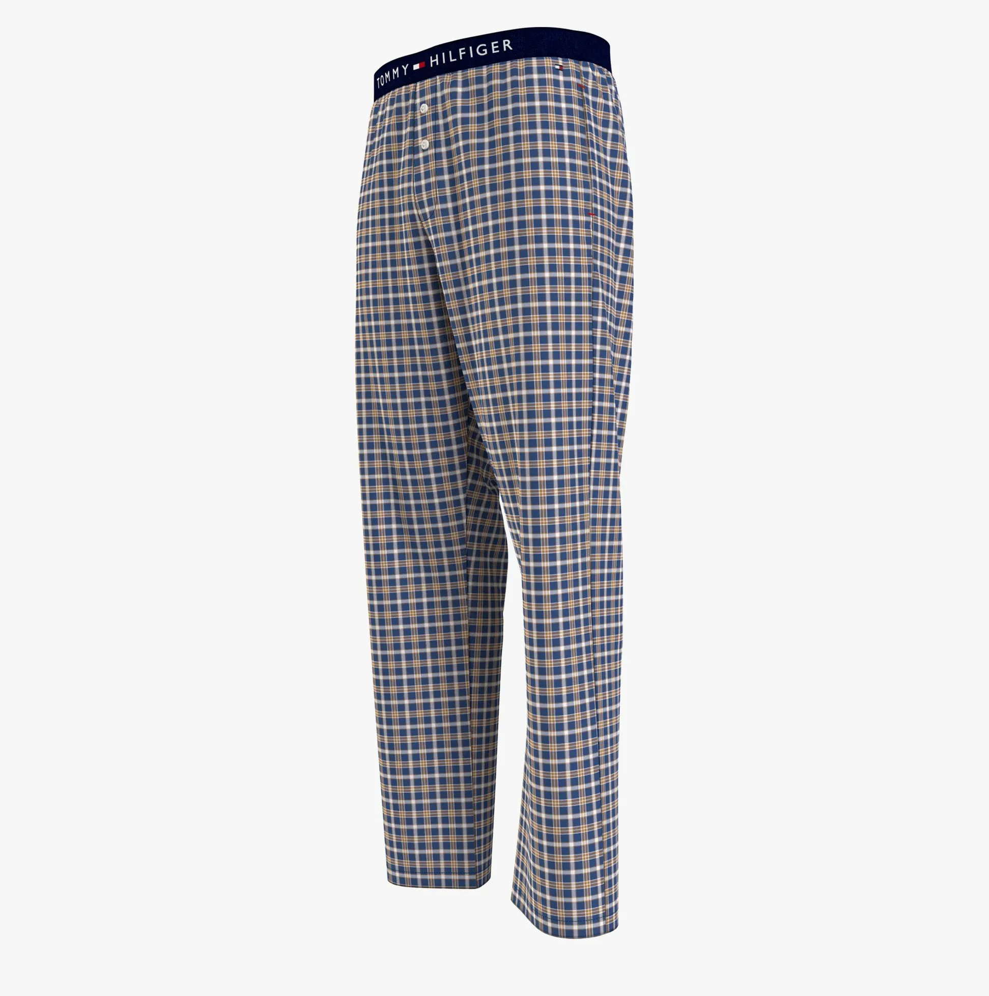 Tommy Hilfiger TH ORIGINAL WOVEN PRINT Mens Lounge Trousers Julot Check Deep Indigo
