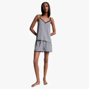Tommy Hilfiger WOVEN CAMI PRINT Womens Top Heritage Gingham Desert Sky
