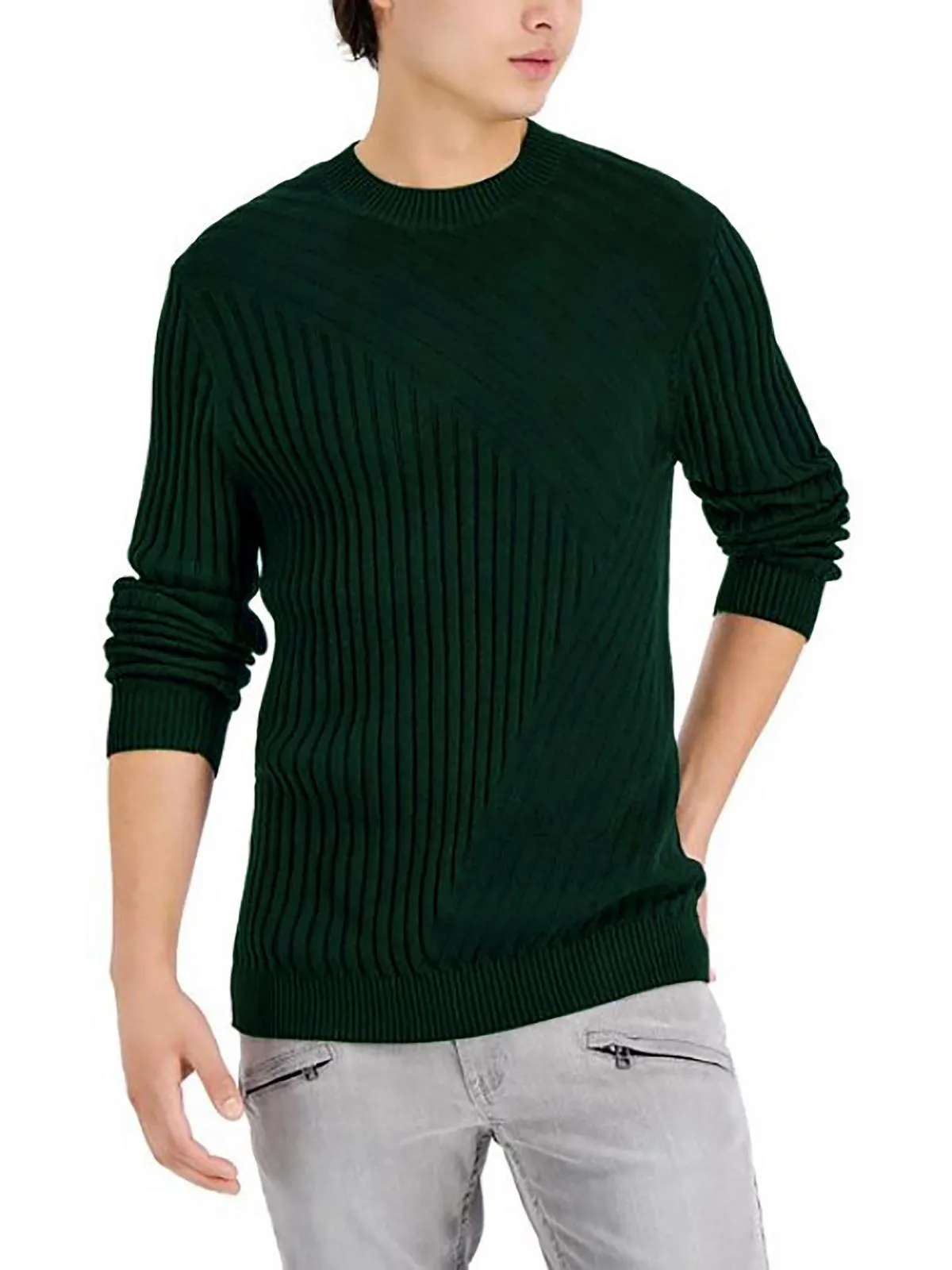 Tucker Mens Cotton Ribbed Crewneck Sweater