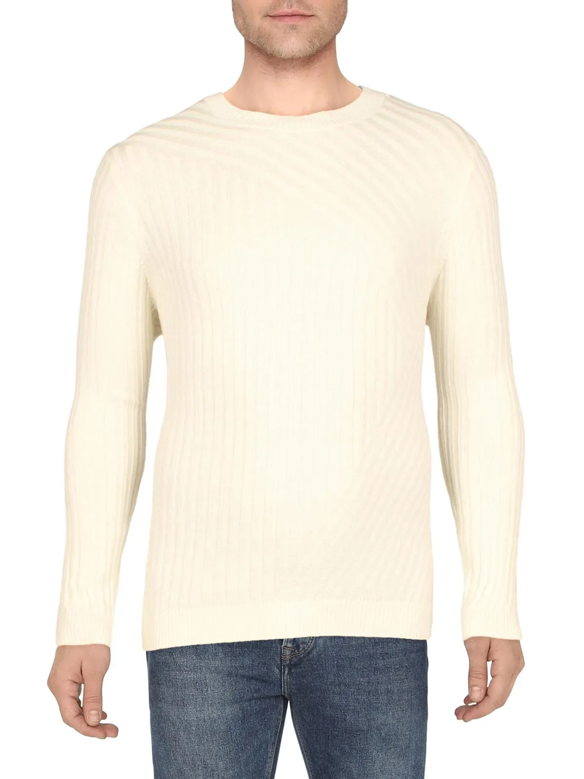 Tucker Mens Cotton Ribbed Crewneck Sweater