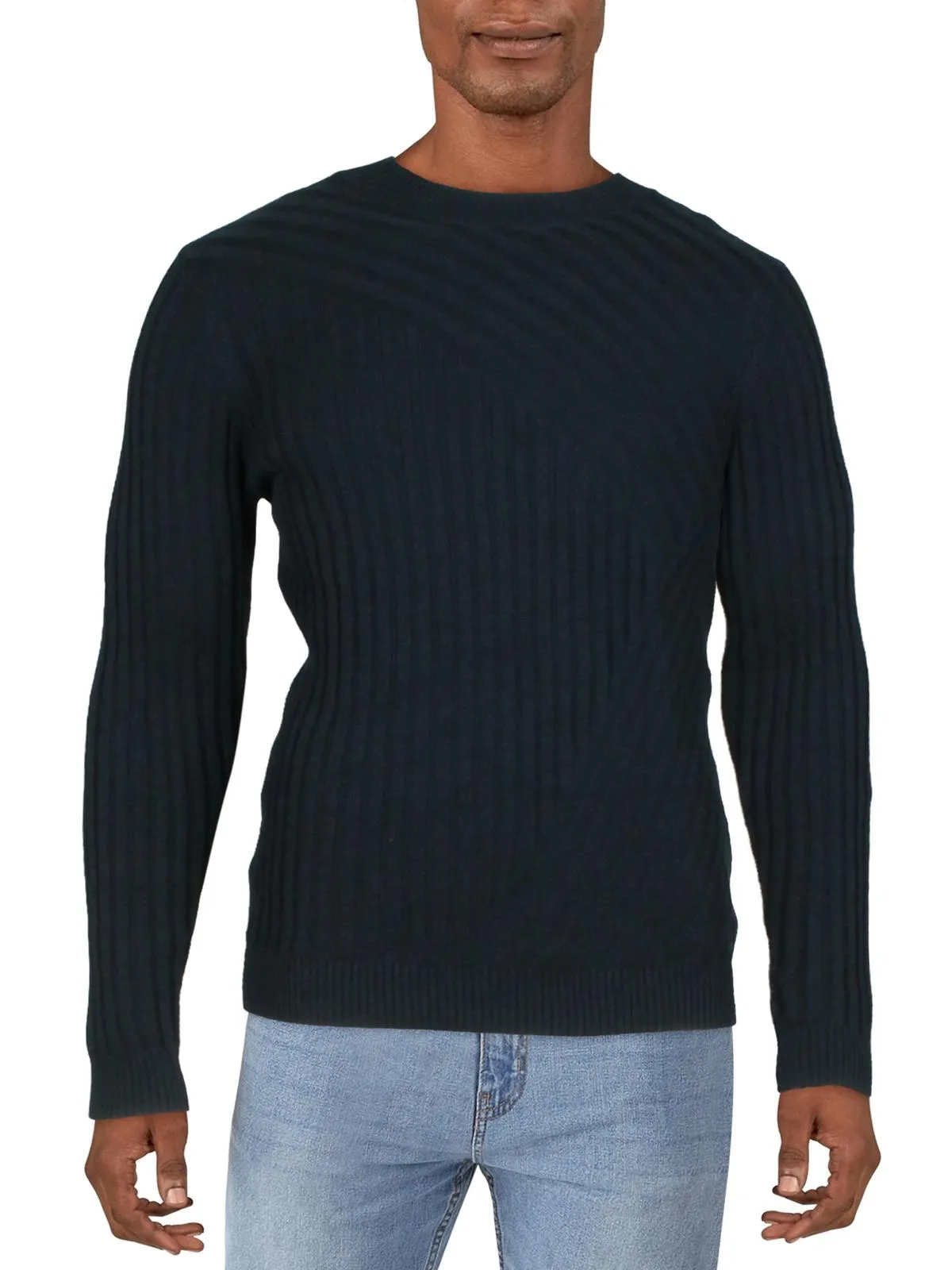 Tucker Mens Cotton Ribbed Crewneck Sweater