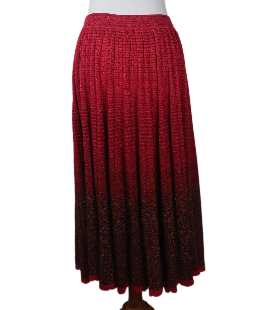 Ulla Johnson Pink Striped Lurex Skirt sz 6