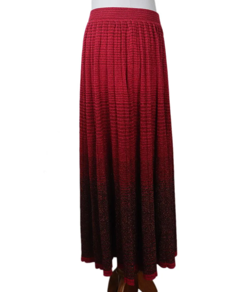 Ulla Johnson Pink Striped Lurex Skirt sz 6