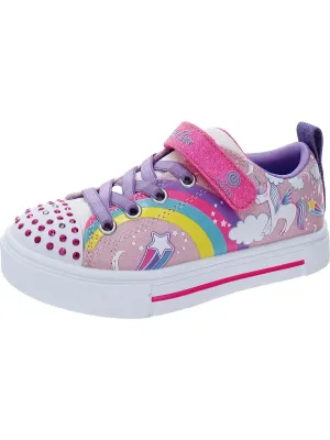 Unicorn Charmed Girls Metallic Slip On Light-Up Shoes
