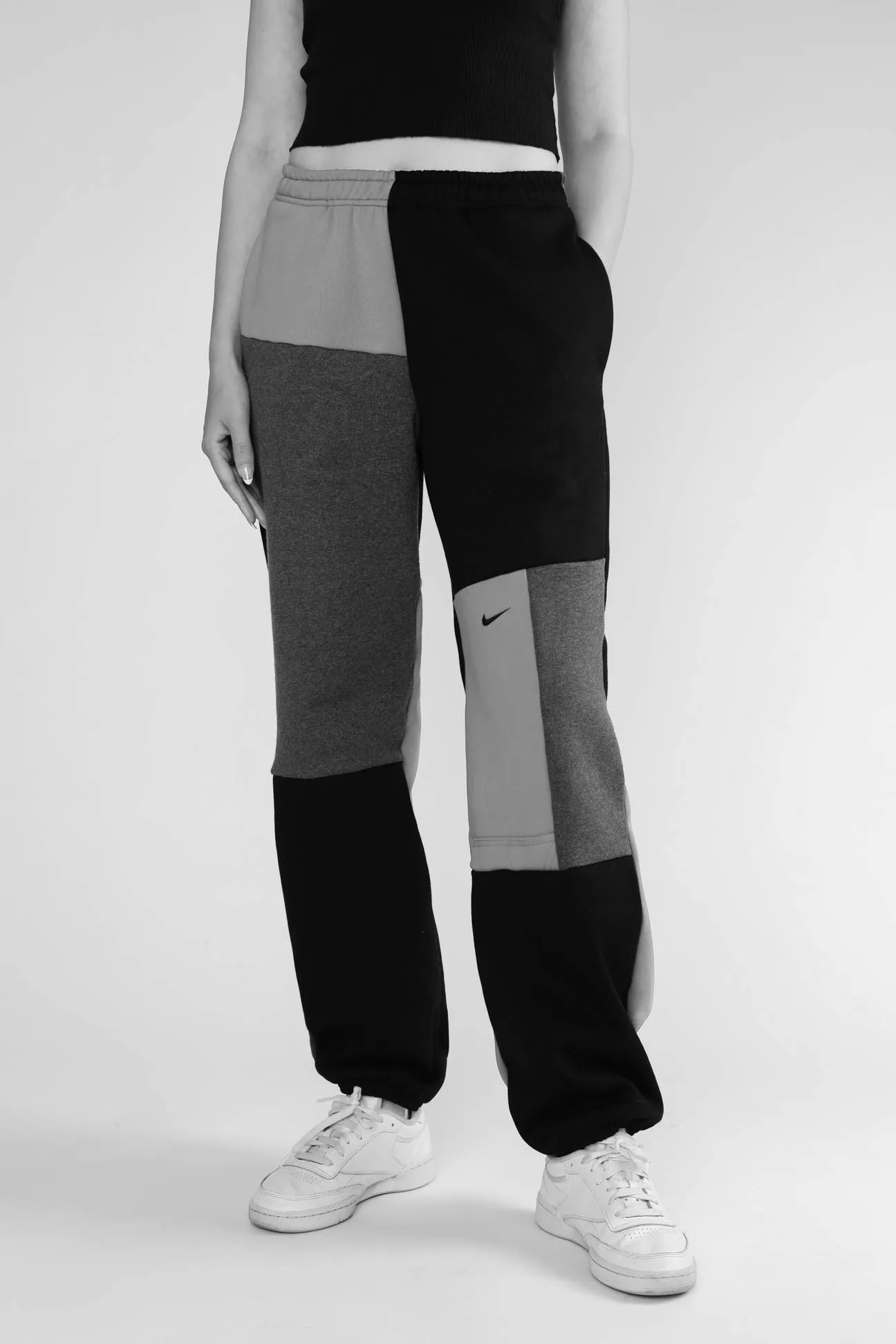 Unisex Patchwork Champion Sweatpants - Women-S, Men-XS Frankie