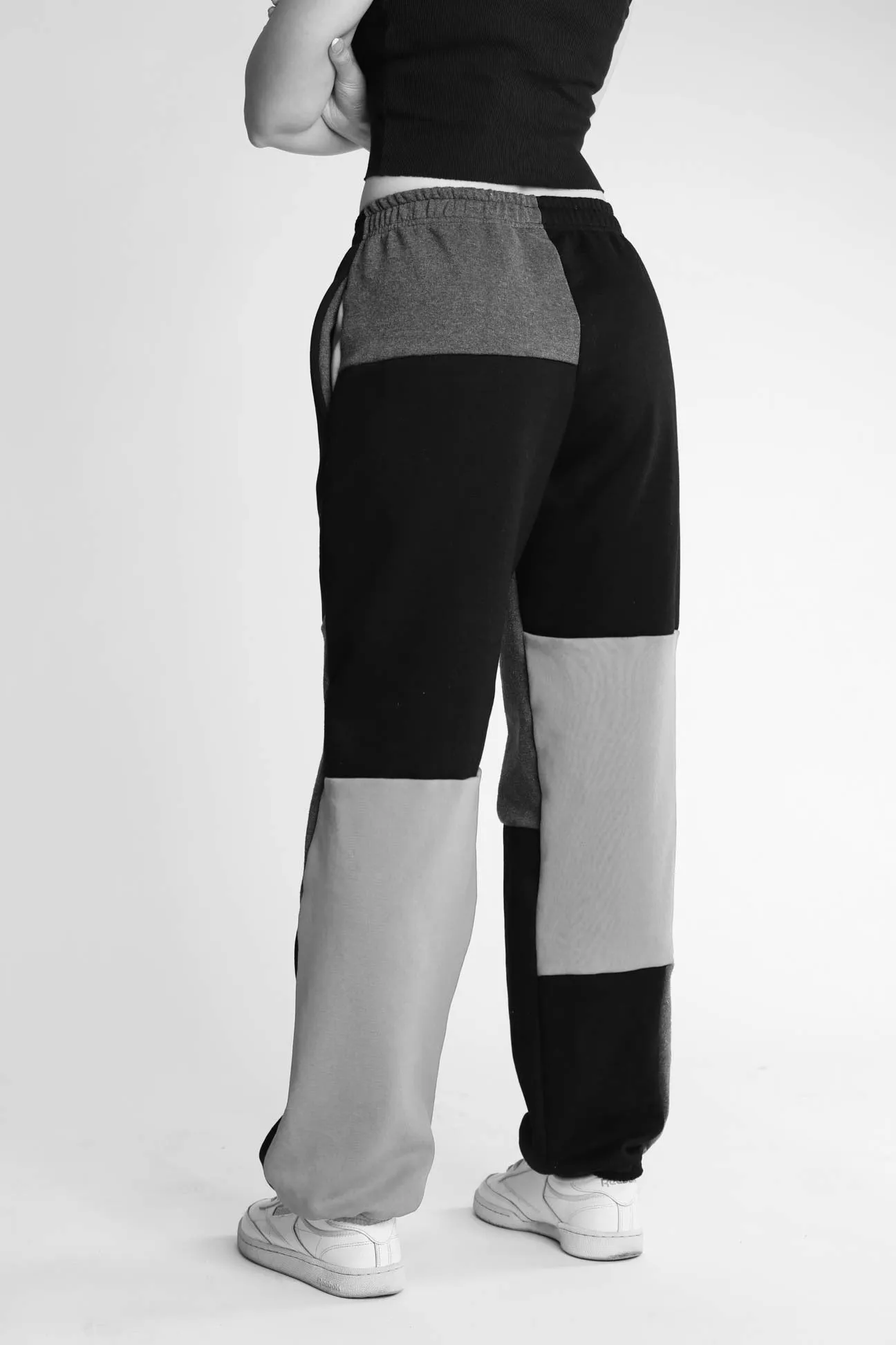 Unisex Patchwork Champion Sweatpants - Women-S, Men-XS Frankie