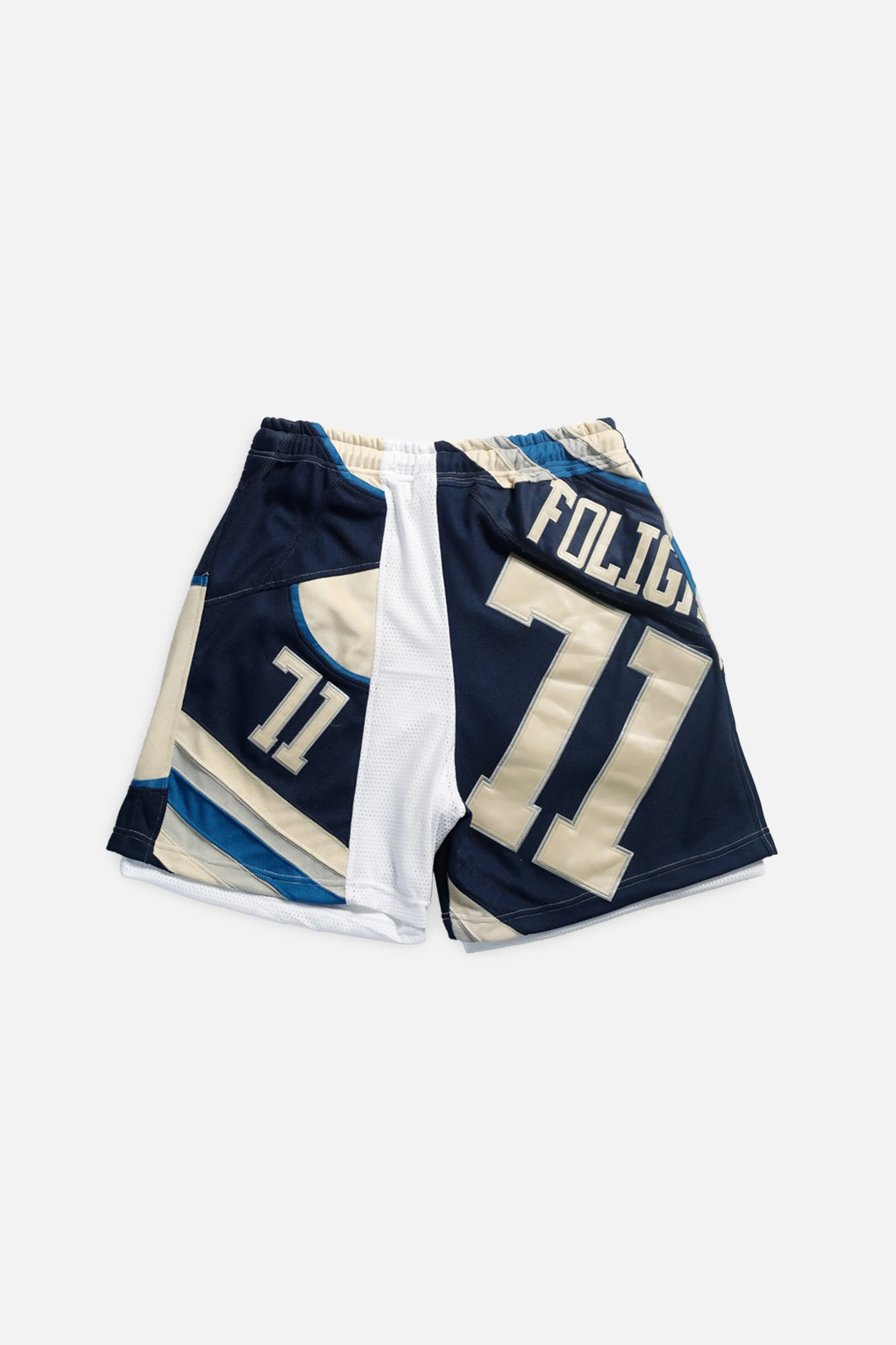 Unisex Rework Columbus Blue Jackets NHL Jersey Shorts - L Frankie