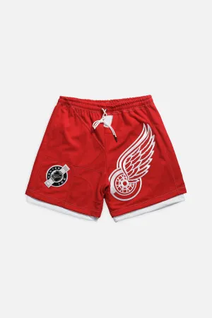 Unisex Rework Detroit Red Wings NHL Jersey Shorts - L Frankie