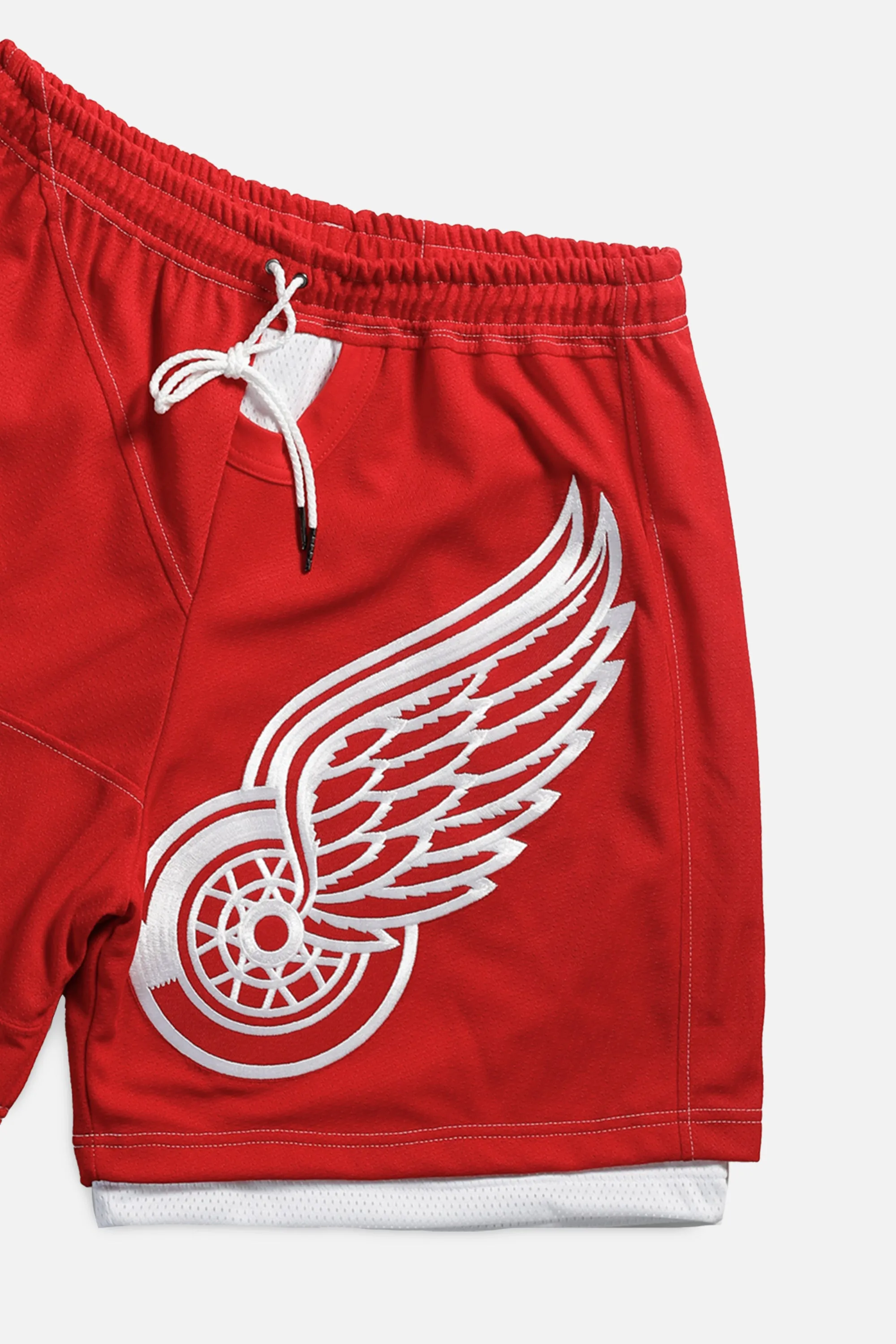 Unisex Rework Detroit Red Wings NHL Jersey Shorts - L Frankie