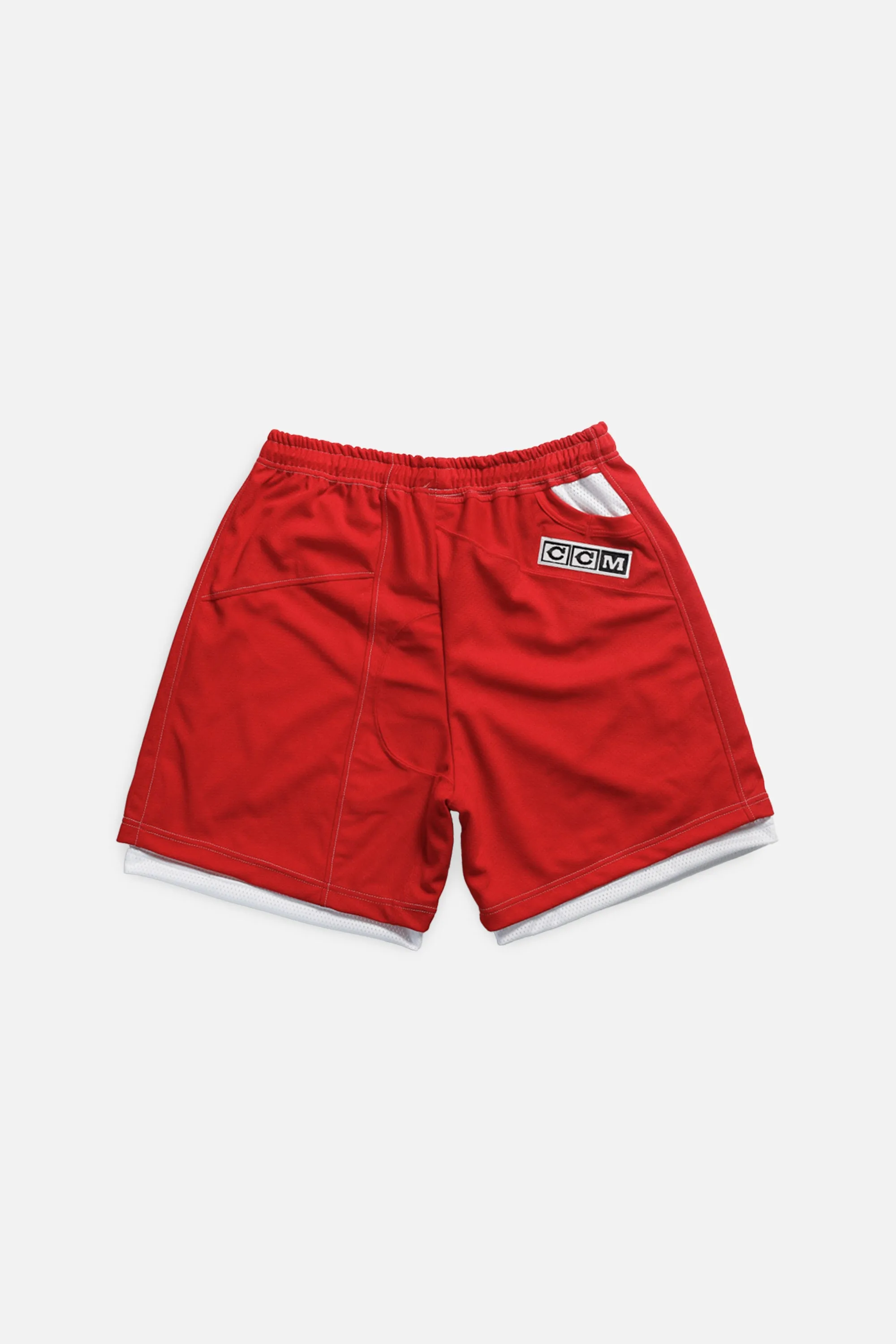 Unisex Rework Detroit Red Wings NHL Jersey Shorts - L Frankie