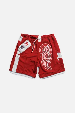 Unisex Rework Detroit Red Wings NHL Jersey Shorts - M Frankie