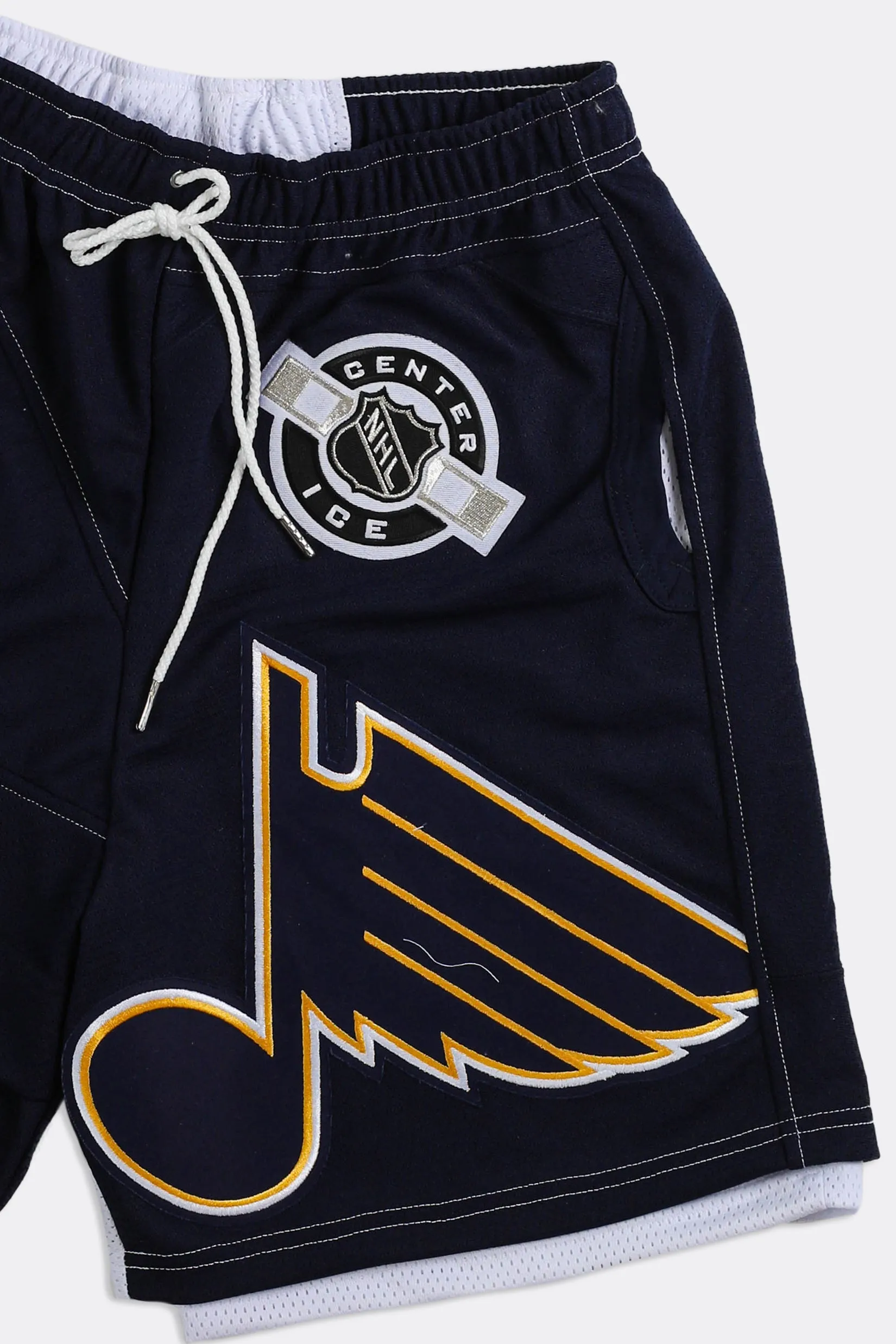 Unisex Rework St. Louis Blues NHL Jersey Shorts - Women-M, Men -S Frankie