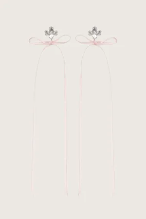 Victorian Bow Ribbon Stud Earrings