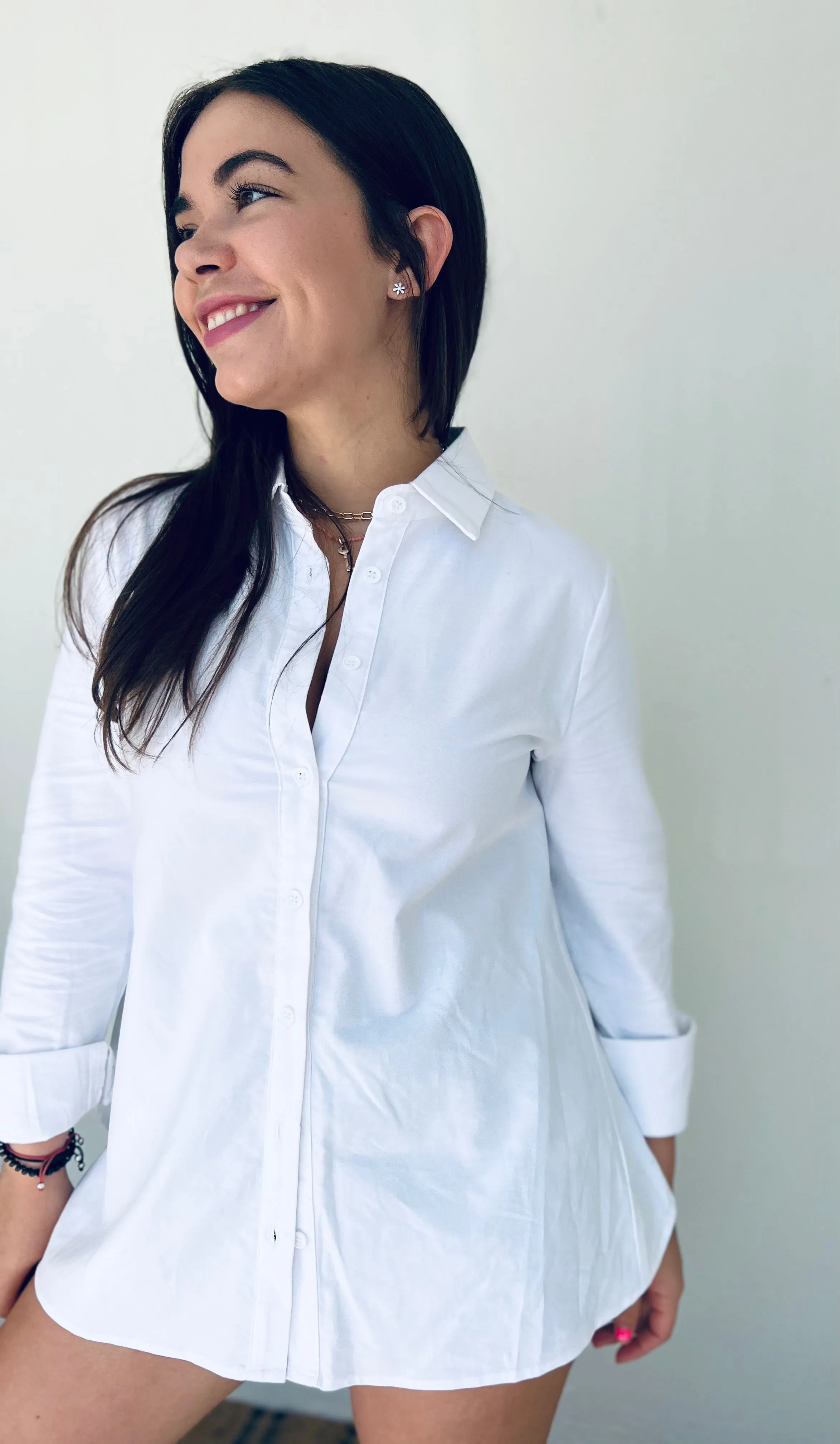 White Ruffle Top
