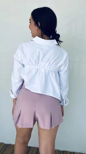 White Ruffle Top