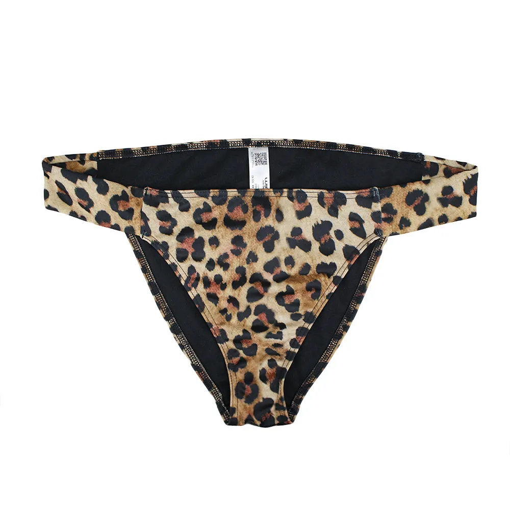 Women's Leopard Print Bikini Bottom,Multi