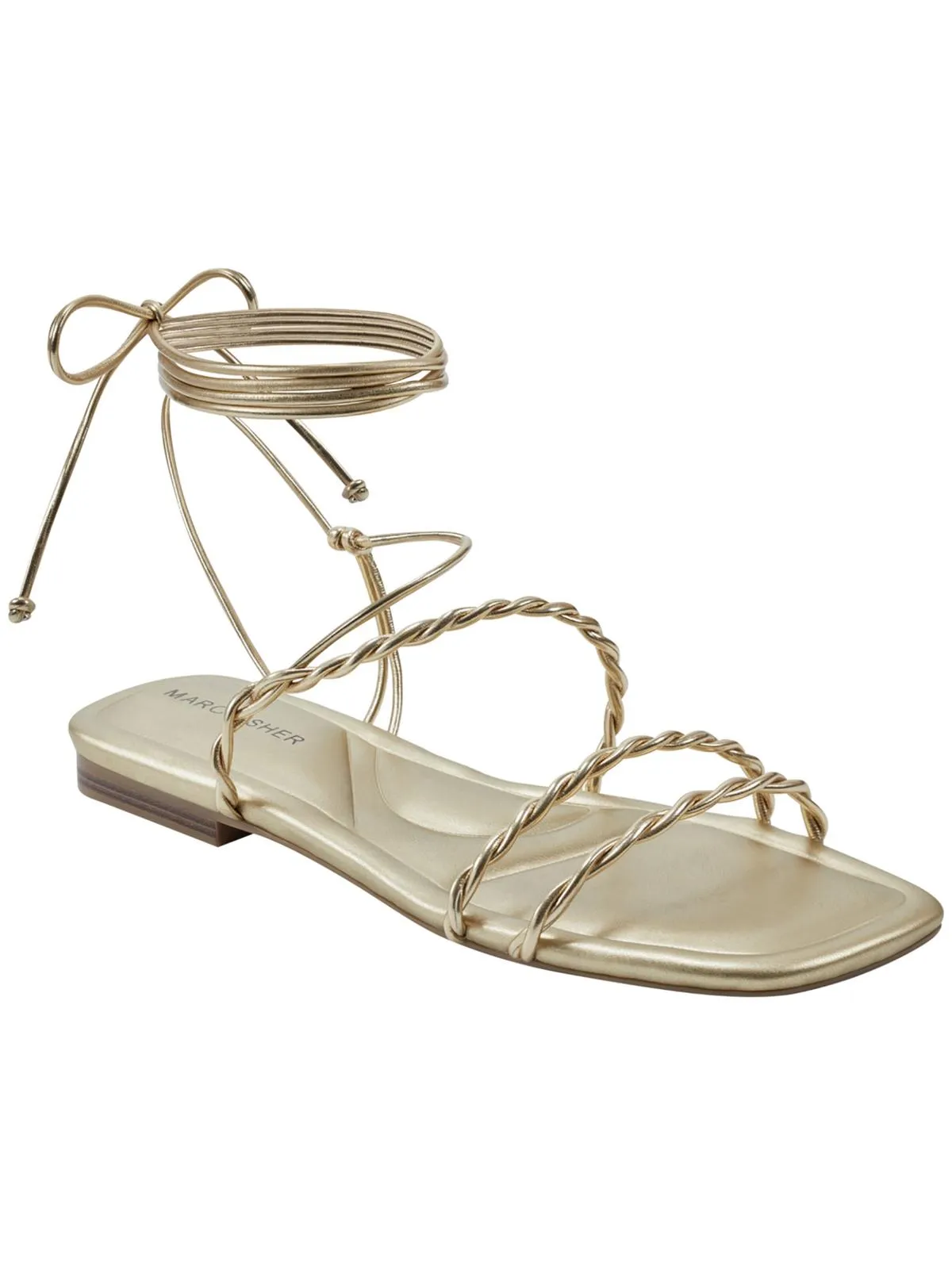 Womens Strappy Faux Leather Gladiator Sandals