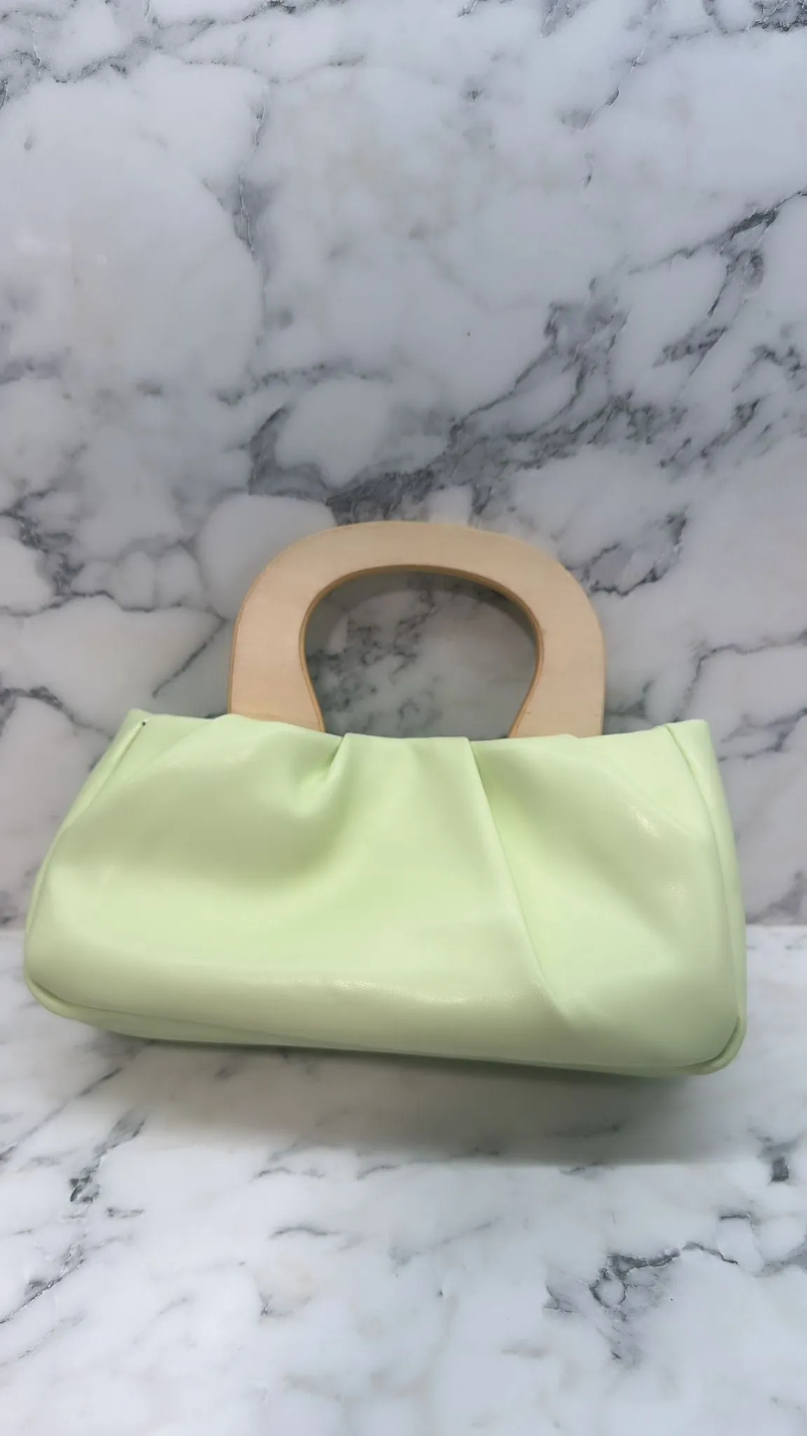 Wooden Handle Handbag